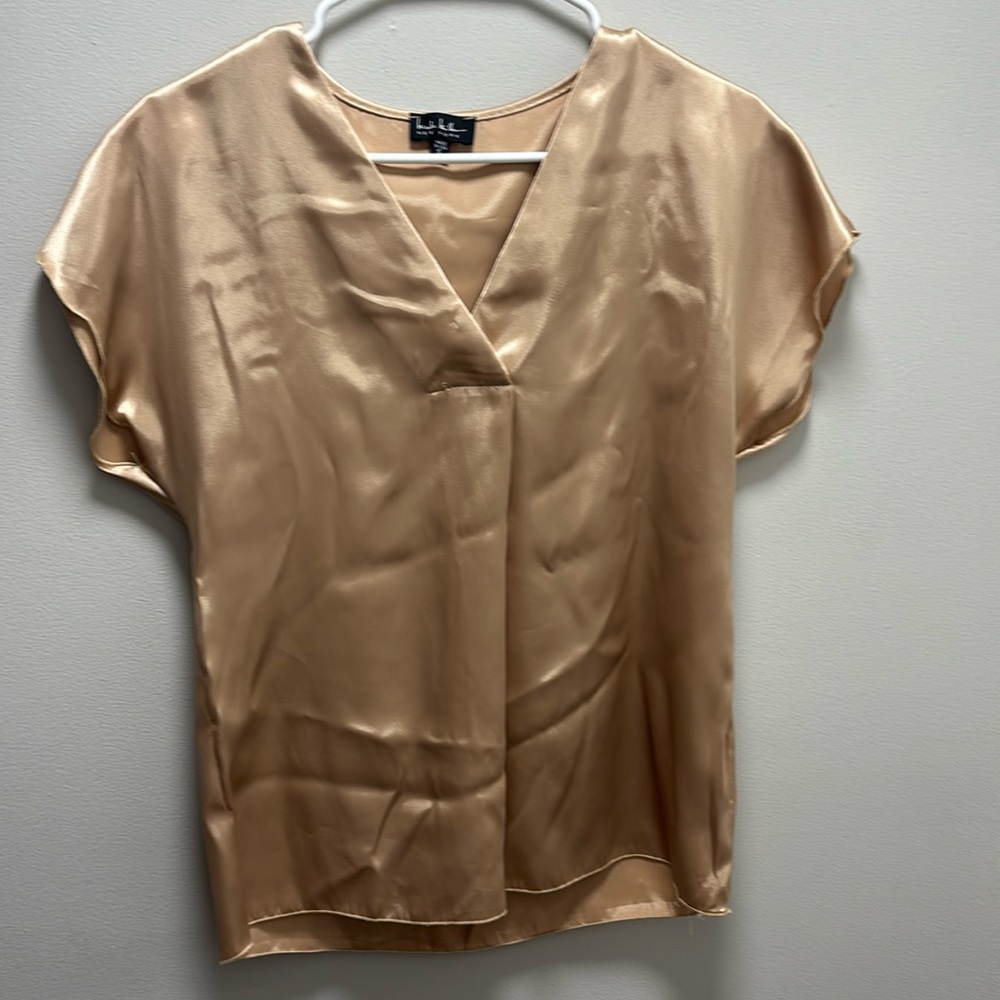 Gold silk blouse